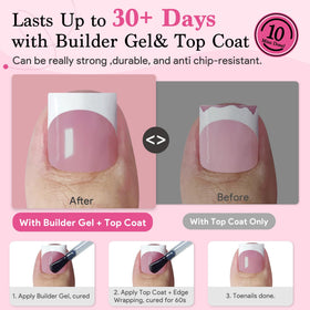 QIEK Berry Pink Toenails with rhinestones decoration