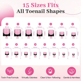 QIEK press on nails displayed in packaging