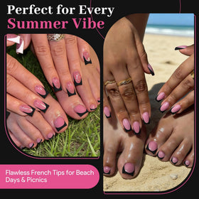 QIEK press on nails with builder gel and topcoat
