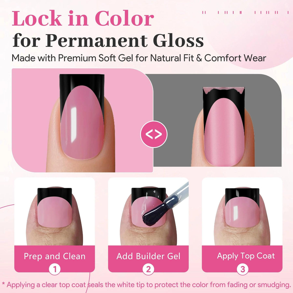 QIEK press on toenails in a chic design