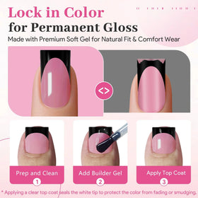 QIEK press on toenails in a chic design