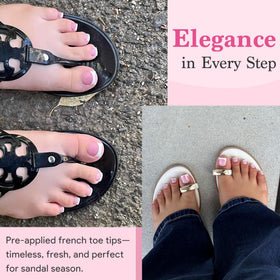 QIEK Press On Toenails in a stylish arrangement
