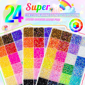 qiipii 3mm Jelly Resin Rhinestones in box