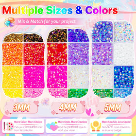 qiipii 4mm Jelly Resin Rhinestones in box