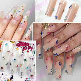 qiipii jelly rhinestones arranged by color in storage box