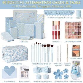 Qinline floral print makeup bag included in the set