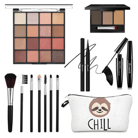 QIONG All-in-One Makeup Kit 16 Colour Palette with brushes