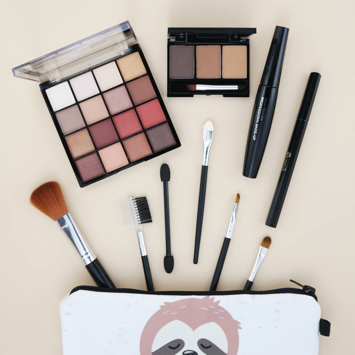 QIONG All-in-One Makeup Kit displayed on a vanity