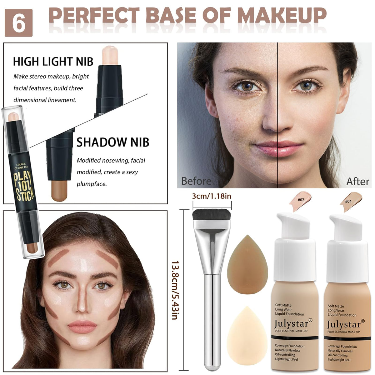 QIONG All in One Makeup Kit packaging front view