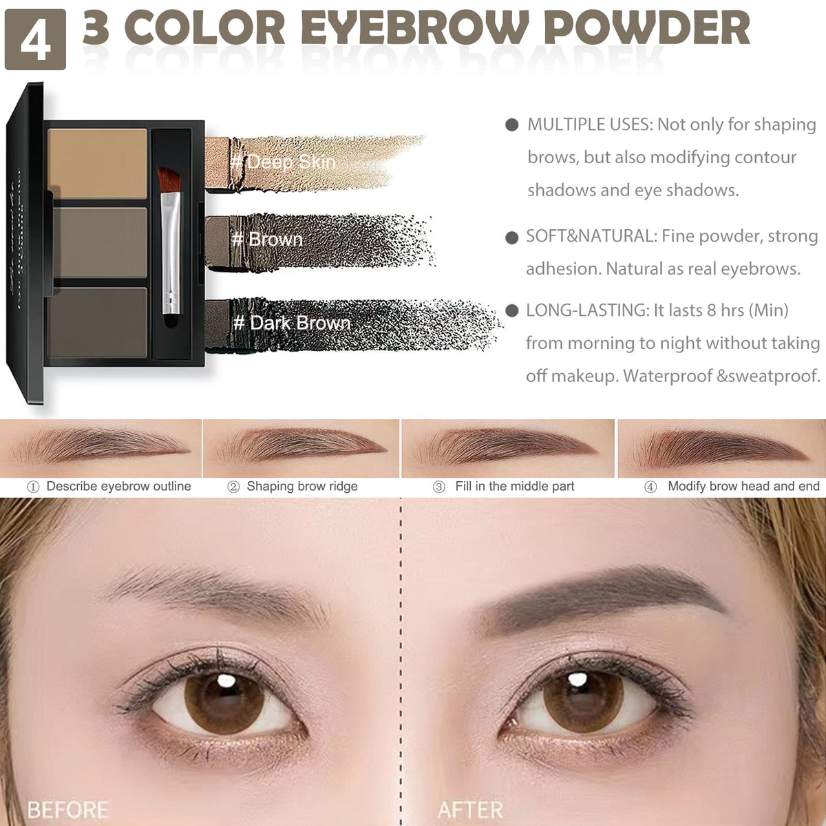 QIONG waterproof mascara and eyeliner from the makeup kit