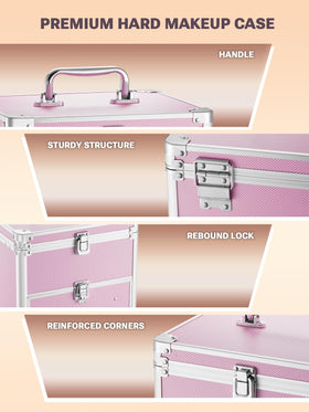 Qislee Makeup Box side view with adjustable mirror