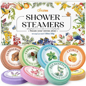 Qivatex Shower Steamers Aromatherapy Gift Set packaging front view