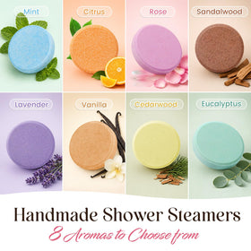 Qivatex Shower Steamers Cedarwood & Sandalwood close-up