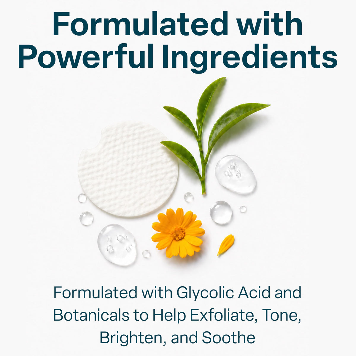 QRxLabs Glycolic Acid Pads showing ergonomic finger notch