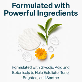 QRxLabs Glycolic Acid Pads showing ergonomic finger notch