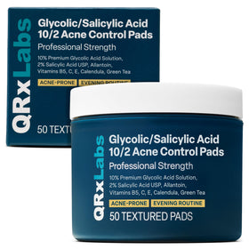 QRxLabs Salicylic & Glycolic Acid Acne Clearing Pads front view