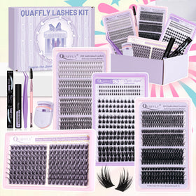 QUAFFLY DIY Lash Extension Kit with 980 individual lashes