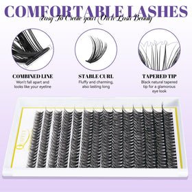 QUAFFLY false eyelashes in dramatic style