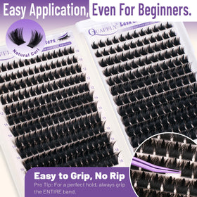 QUAFFLY lash clusters arranged for easy application