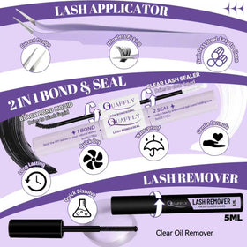 QUAFFLY Lash Clusters Kit packaging with all components