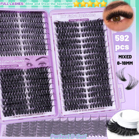 QUAFFLY Lash Clusters Kit tools including tweezers and eyelash curler