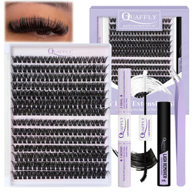 QUAFFLY Lash Clusters Kit with 280 lash clusters and tools