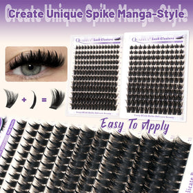 QUAFFLY lash clusters showing 324 pieces in various lengths