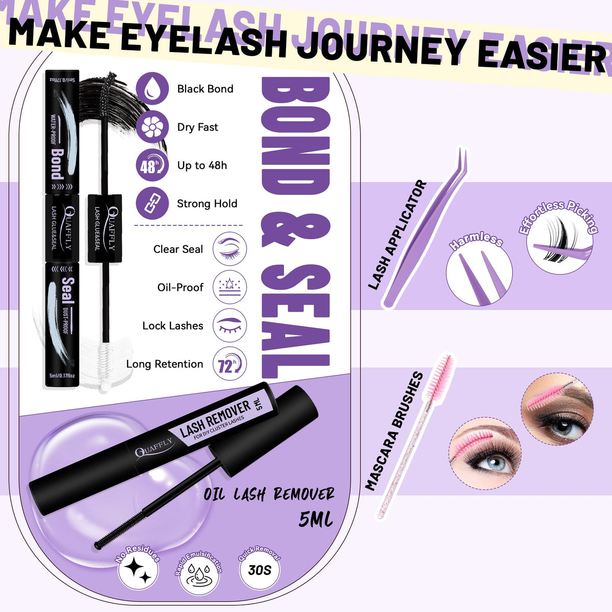 QUAFFLY Lash Extension Kit packaging front view