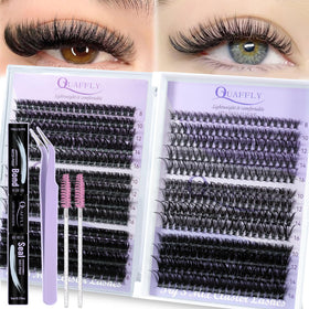 QUAFFLY Lash Extension Kit with 6 styles of lashes and tools
