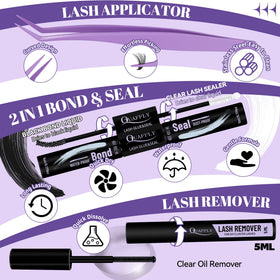 QUAFFLY lash glue and gentle remover packaging