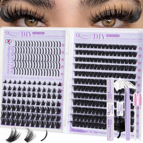 QUAFFLY Lashes Clusters Kit with 100D and Manga styles