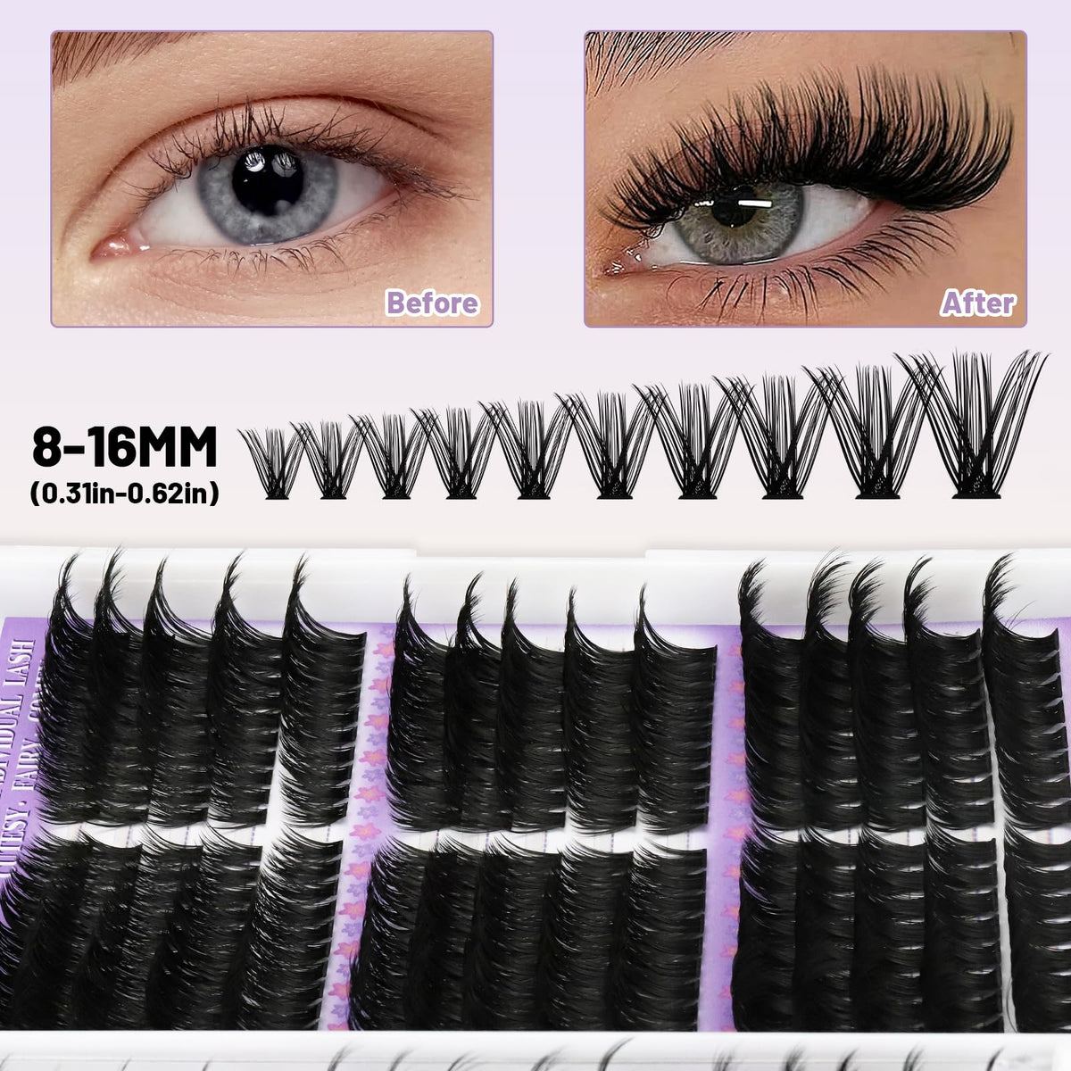 QUAFFLY tweezers for precise lash application