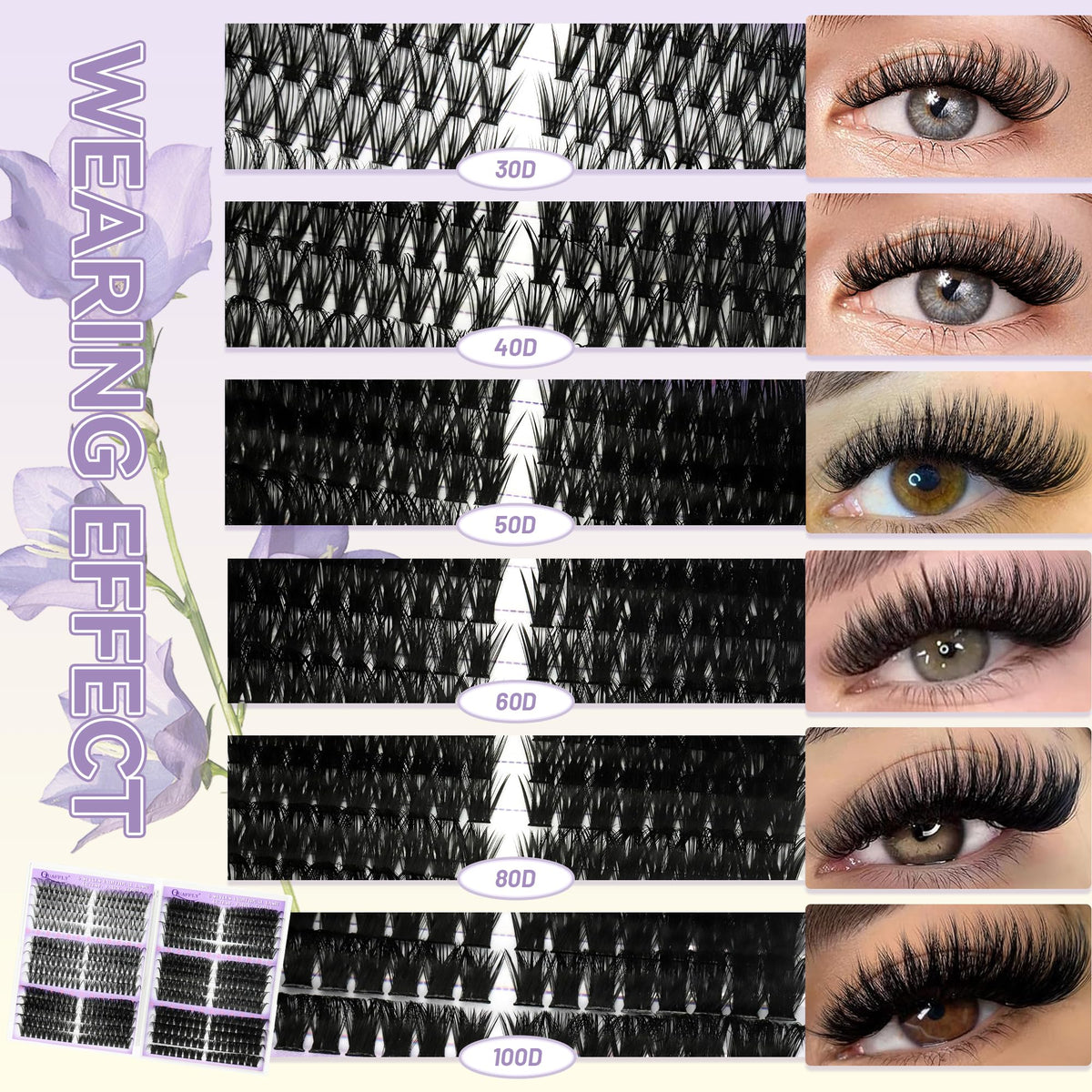 QUAFFLY two brushes for lash and makeup application