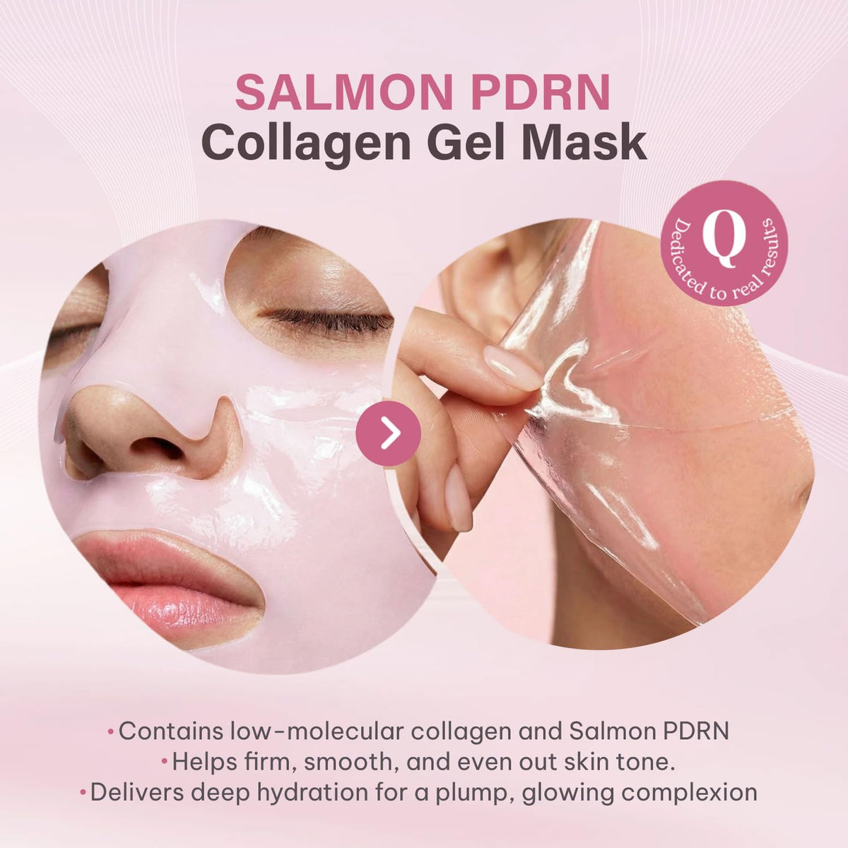 Quasi Salmon PDRN Collagen Mask gel texture close-up