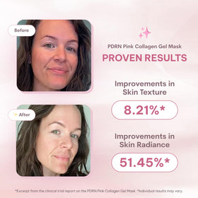 Quasi Salmon PDRN Collagen Mask gel turning from pink to clear