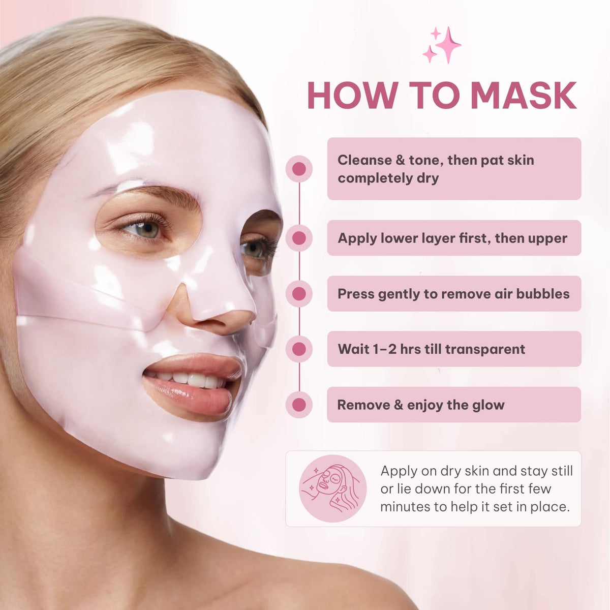 Quasi Salmon PDRN Collagen Mask showing hydration effect