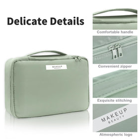 Queboom Travel Makeup Bag in a suitcase for travel