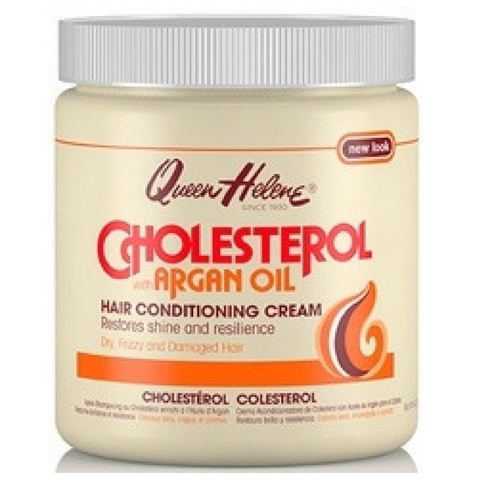 Queen Helene Cholesterol Hair Conditioning Cream 15 oz with argan oil front view