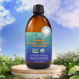 QUEEN OF THE THRONES Organic Golden Castor Oil 500ml packaging