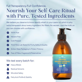QUEEN OF THE THRONES Organic Golden Castor Oil with DIY mask ingredients