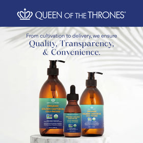 QUEEN OF THE THRONES Organic Golden Castor Oil with natural ingredients