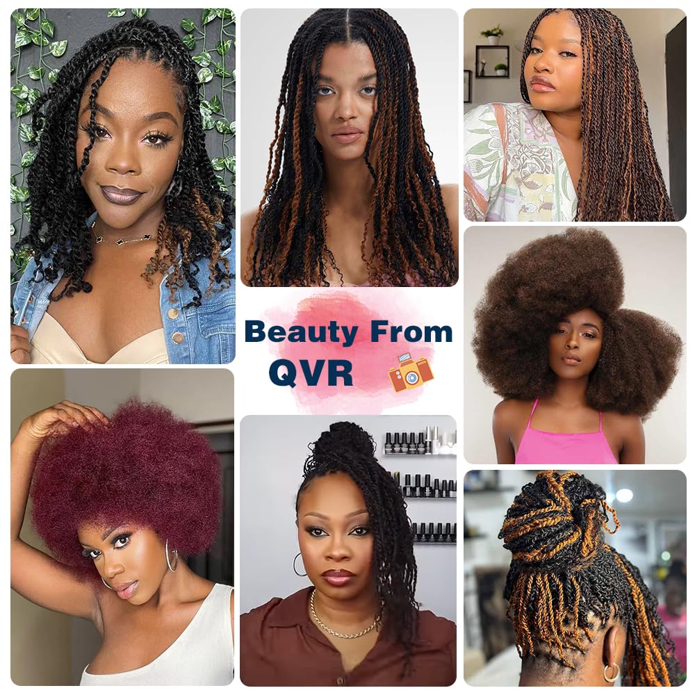 QUEEN VIRGIN REMY Afro Kinky Bulk Hair 12 Inch packaging side view