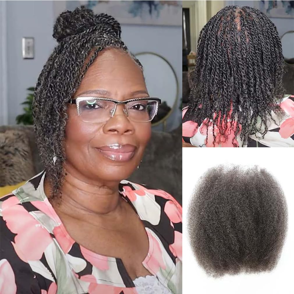 QUEEN VIRGIN REMY Afro Kinky Bulk Hair 50g front view