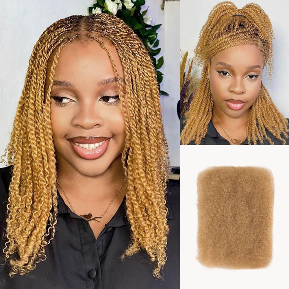 QUEEN VIRGIN REMY Afro Kinky Bulk Hair 50g front view