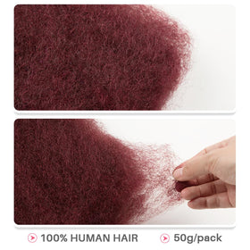 QUEEN VIRGIN REMY Afro Kinky Bulk Hair 50g in natural colour