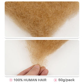QUEEN VIRGIN REMY Afro Kinky Bulk Hair 50g styled into twists