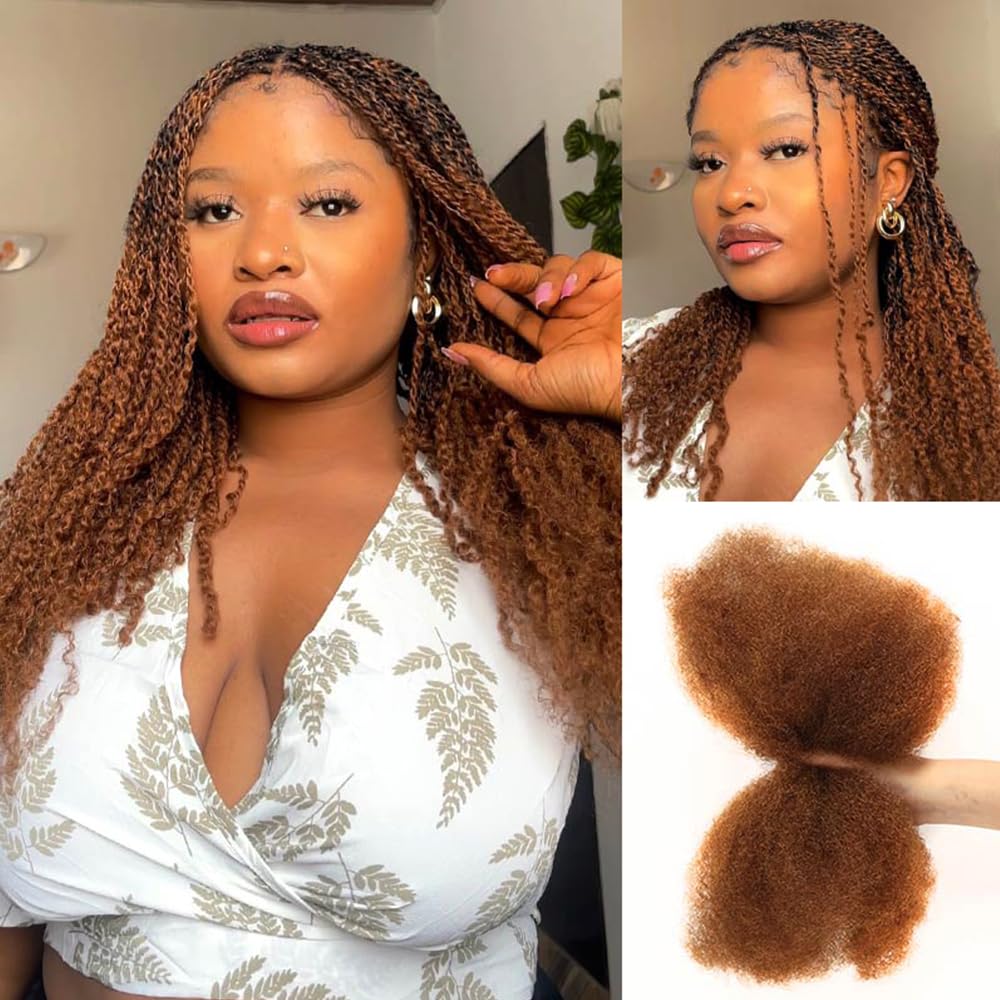 QUEEN VIRGIN REMY Afro Kinky Bulk Hair front view