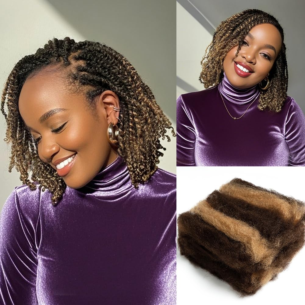 QUEEN VIRGIN REMY Afro Kinky Bulk Hair front view in packaging