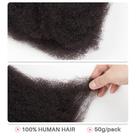 QUEEN VIRGIN REMY Afro Kinky Bulk Hair in a braid