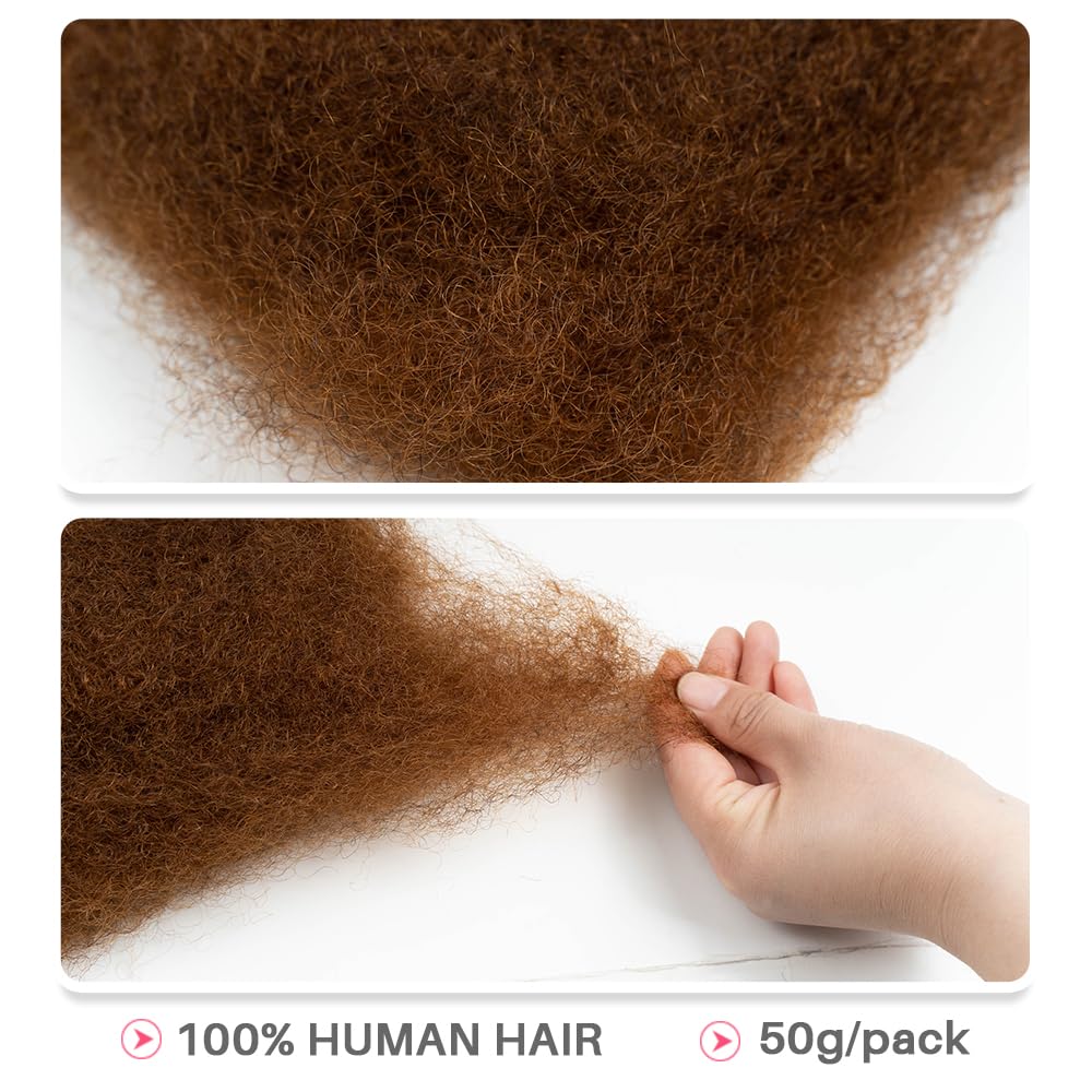 QUEEN VIRGIN REMY Afro Kinky Bulk Hair in natural colour